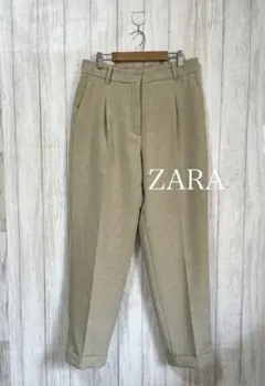 ZARA ザラ レディース パンツ センタープリーツ タック ベージュ M