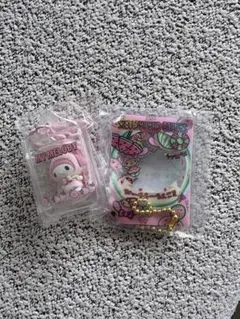 【セット】マイメロディ フレークシールチャーム＆キーホルダー フルーツデザイン
