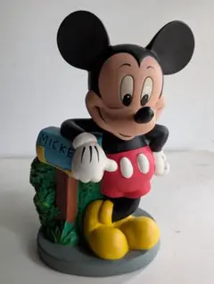 昭和レトロ】ミッキーマウス ソフビ 貯金箱 ディズニー ヴィンテージ