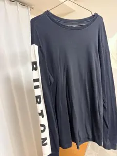 BURTON 長袖Tシャツ ネイビー 袖ロゴのサムネイル