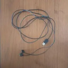 USB接続 有線イヤホン ブラック