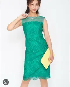 36 グレースコンチネンタル ダイアグラム グリーン レース ワンピース