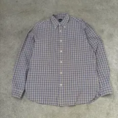 90〜00s OLD GAP チェックシャツ ブルー系 Sサイズ 短丈 シティー