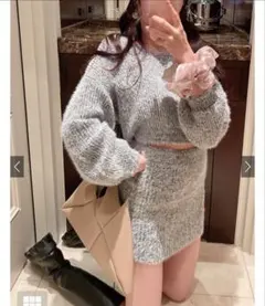 グレーニットセットアップ