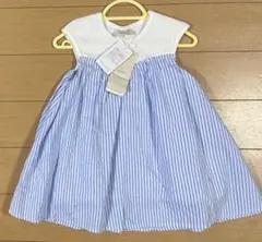 新品未使用プティマイン80cm切り替えAラインワンピース