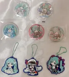 初音ミク 缶バッジ、ラバーキーホルダーセット