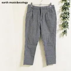 アースミュージックアンドエコロジー　ハーフパンツ　テーパード M チェック柄のサムネイル