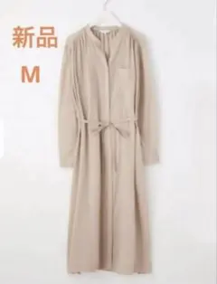 セール中　【新品】 PLST シアー シャツ ワンピース ベージュ M