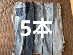 美品　レディースデニム5本セット　L程度　ディーゼル　ユニクロ　しまむら　大きい