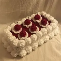 ケーキ ティッシュケース 編み物 かぎ針編み ハンドメイド