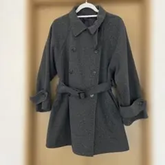 グレー ダブルブレスト コート