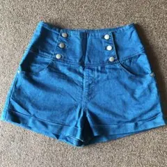 美品＊ローリーズファーム ハイウエストデニムショートパンツ
