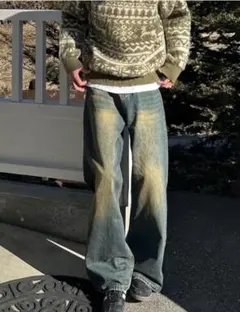 ヴィンテージストレートウォッシュデニム