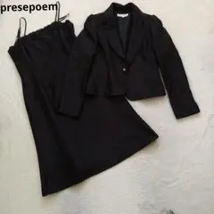 presepoem　キャミソールワンピースジャケット2点セット　黒　行事　最適