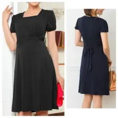 スウィートマミー マタニティワンピース 授乳 フォーマル オケージョン 半袖 S