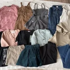 15点まとめ売り女の子130通学通園ギャルワンピーススカートトップス