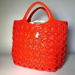 ✨️極美品✨️ケイトスペード ハンドバッグ エナメル 編み込み