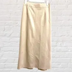 ディスコート タイトスカート ロング丈 バックスリット ウエストゴム ベロア生地