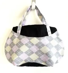 チェック柄トートバッグ