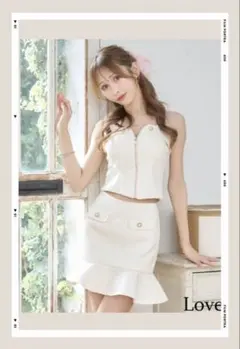 新作　キャバクラ　ミニドレス キャミ　フリル　LoveRich