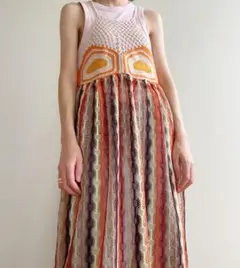 クロシェ×メッシュワンピース　ジャンティーク