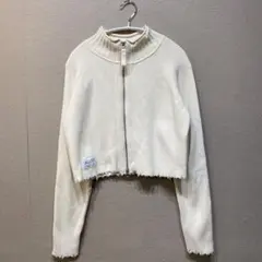 Alley リブニットジップアップブルゾン　サイズFREEのサムネイル