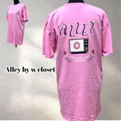 アリーバイダブルクローゼット　ビッグロゴTシャツ　ピンク　【Ｆ】　半袖　5743