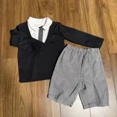 子供用フォーマルスーツ 90サイズ 黒・白