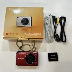 実写美⭕️美品【動作確認済み】Canon キャノン PowerShot A2200 Amazon | Canon デジタルカメラ PowerShot A2200 レッド PSA2200