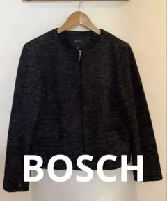 値下げ BOSCH 【美品】ノーカラージャケット ダークグレーのサムネイル