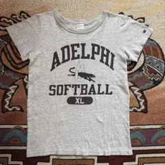 80’s“champion”トリコタグ ４段プリント T-shirt