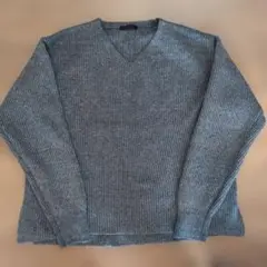 Lサイズ　ブルー　ラメ　ニット