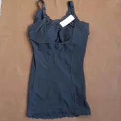 トリンプ　ブラック Mサイズ キャミソール レーストリム