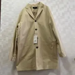 AZUL ＊新品・未使用＊メンズ ステンカラーコート Sサイズ・ベージュ色
