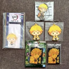鬼滅の刃 我妻善逸 ラバーキーホルダー アクリルキーホルダー 一番くじ セット