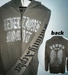 Y2K ラメプリントパーカー　グランジ　平成 ギャル 00s