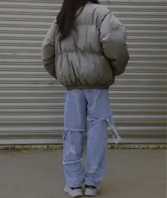 オーバーサイズ ハイネック ボリュームエコダウンジャケット