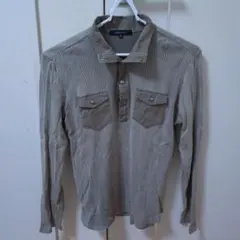 ABAHOUSE ストライプ柄 長袖ポロシャツ サイズ3