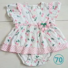 futafuta さくらんぼ柄 ロンパース 70 フタフタ