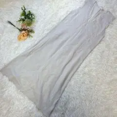 GU S ベージュ ノースリーブ Vネック ワンピース