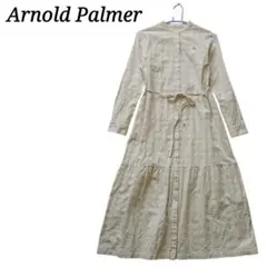 美品 アーノルドパーマー シャツワンピース ベージュ系チェック