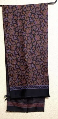 Aquascutumシルク ダブルフェイス　ペイズリー柄マフラー