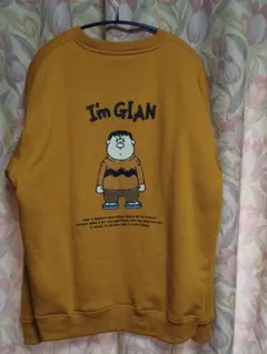 美品.柔らかい.極厚.裏ボア　ジャイアンツトレーナーLL カラシ色