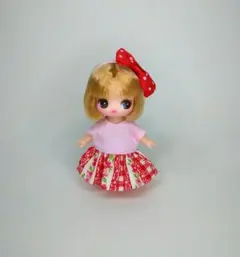 2008☆　ハンドメイド　ぷちリカちゃん　服　ワンピース