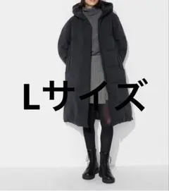 ユニクロ　シームレスダウンロングコート　ブラック　Lサイズ