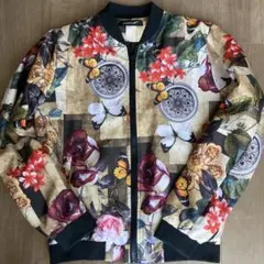 Haiweishi スカジャン風ナイロンブルゾン アロハ 韓国