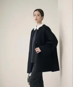 ブランドタグあり！ united arrows バイカラーリバー　ミドルコート