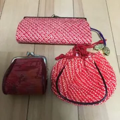 和柄 がま口 財布 小物入れ　小銭入れ　日本のお土産