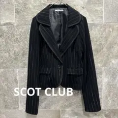 SCOT CLUB テーラードジャケット ストライプ 黒 リボン a1029のサムネイル