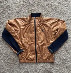 FILA ジップアップジャケット ゴールド/ネイビーSサイズ